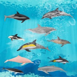 Dolphin Toy 10PCS Mini Dolphin Figurines Set Sea Creature Plastic Fish Learning Toy Gift for Kid Toddlers Dolphin Animals Cak...