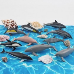 Dolphin Toy 10PCS Mini Dolphin Figurines Set Sea Creature Plastic Fish Learning Toy Gift for Kid Toddlers Dolphin Animals Cak...