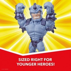 Mega Mighties Marvel Super Hero Adventures Web Warriors 3 Pack Spider-Man Kid Arachnid Marvel’s Rhino 10" Figures Kids Ages 3...