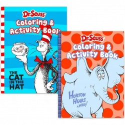 Dr. Coloring Book Bundle Dr. Activity Set - 4 Pack Dr Craft Kit Featuring Horton Hears a Who The Cat in The Hat and Green Egg...