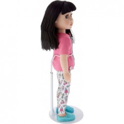 DSP-70W White Adjustable Doll Stand fits 12 13 14 15 16 and 17 inch Dolls or Action Figures Waist adjusts from 6 to 8 inches ...