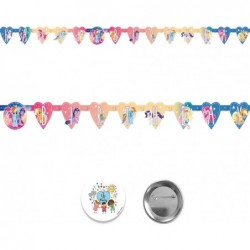 My Little Pony Birthday Party Supplies Pack for 16 Guests with My Little Pony Birthday Banner Plates Cups Napkins Table Cover...