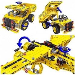 STEM Building Toy for Boys 8-12 - Dump Truck or Airplane 2 in 1 Construction Engineering Kit (361pcs) Best Gift for Kids Age ...