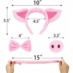 Pig Costume Set Pig Ears Nose Tail and Bow Tie Pink Pig Fancy Dress Costume Kit Accessories for Kids Halloween Party Hallowee...