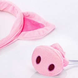 Pig Costume Set Pig Ears Nose Tail and Bow Tie Pink Pig Fancy Dress Costume Kit Accessories for Kids Halloween Party Hallowee...