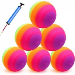 Playground Balls Kickballs 8.5 Inch Rainbow Playground Kick Ball Set for Kids and Adults Dodgeball Kickballs Handball for Sch...