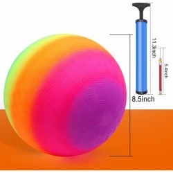 Playground Balls Kickballs 8.5 Inch Rainbow Playground Kick Ball Set for Kids and Adults Dodgeball Kickballs Handball for Sch...