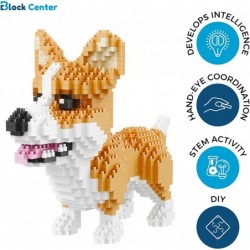 Corgi 3D Puzzle 1380 pcs Mini Blocks Dog Building Blocks Set - Your Very Own Mini Pet Companion Mini Blocks Kit - 14 Years Ol...