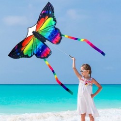 Butterfly Huge Kite for Kids and Adults Easy to Fly Single Line String with Tail for Beach Trip Park Family Outdoor Games and...