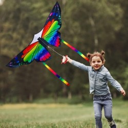 Butterfly Huge Kite for Kids and Adults Easy to Fly Single Line String with Tail for Beach Trip Park Family Outdoor Games and...