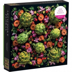 500 Piece Artichoke Floral Jigsaw Puzzle for Adults and Families Challenging Plant Puzzle with Floral Artichoke Theme Multico...