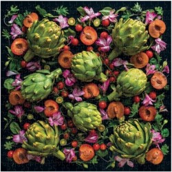 500 Piece Artichoke Floral Jigsaw Puzzle for Adults and Families Challenging Plant Puzzle with Floral Artichoke Theme Multico...