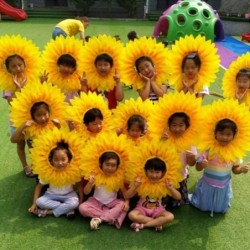 Sunflower Headgear Funny Performance Props Sunflower Hat Hood for Dance Party Festival Games Kids Teens Adults $27.48 Kids' P...