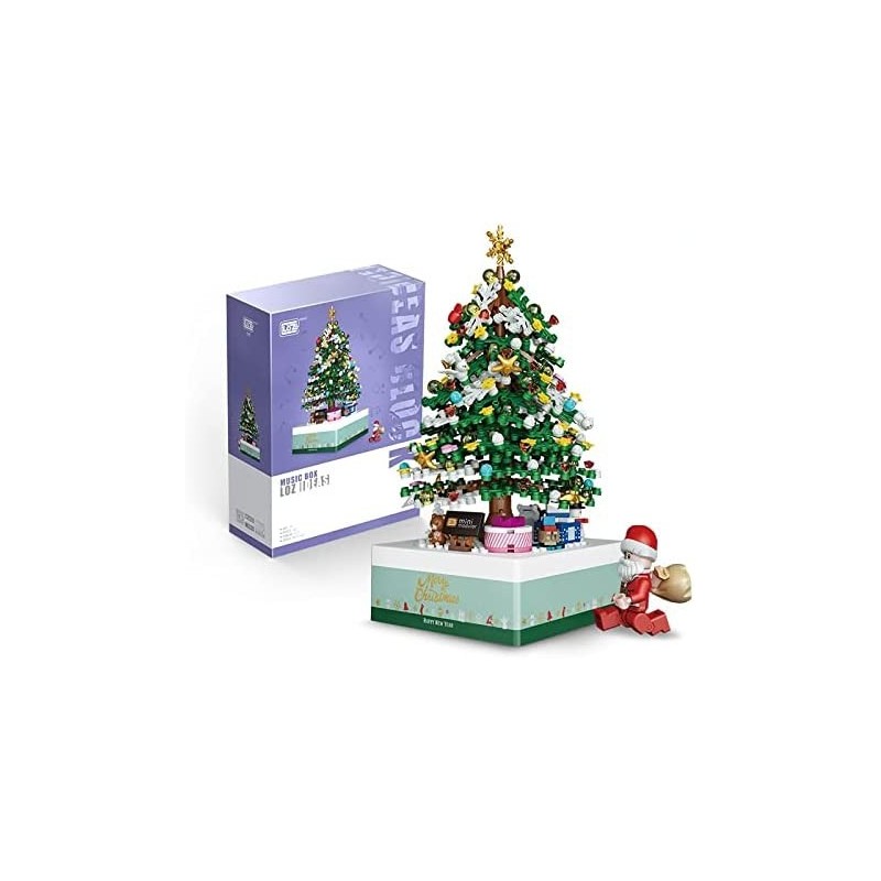 LOZ 1237 1238 Mini Blocks Kids Building Bricks Boys Toys Puzzle Christmas Tree Coffee House Girls Music Box (1237-with Box) $...