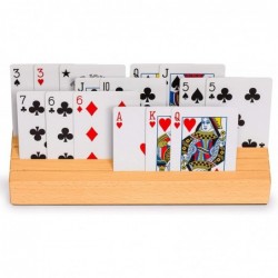 Extra-Wide Solid Beechwood Playing Card Holders - Set of 2 $52.37 Game Accessories