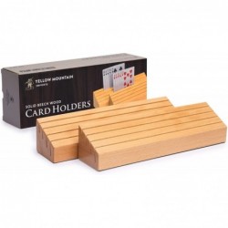 Extra-Wide Solid Beechwood Playing Card Holders - Set of 2 $52.37 Game Accessories