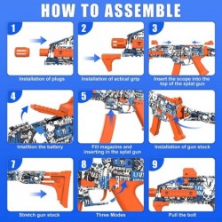 Gel Ball Blaster Splat Gun with Foldable Butt and 30 000 Gel Balls and Goggles - Automatic and Semi Mode for Gel Blaster Shoo...