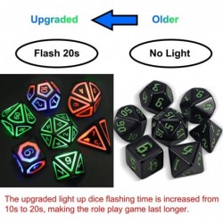 Rechargable DND Dice Light Up Dice 7 PCS Glowing Balanced LED Dice Electronic Dices D&D Dungeons and Dragons Polyhedral Dice ...