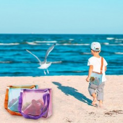 Beach Toy Mesh Beach Bag Kids Shell Collecting Bag Toy Mesh Bag for Holds Shells Toys Towels Swimming Accessories Storage Bag...