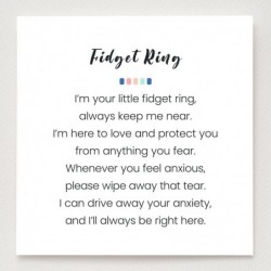 Enamel Fidget Ring for Anxiety for Women Silver Spinner Anxiety Rings with Colorful Beads Anxiety Relief To My Daughter Fidge...