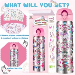 Decorate Your Own Water Bottle with 11 Sheets of Unicorn Stickers & Glitter Gems Craft Kit & Art Kit for Children Gift for Gi...