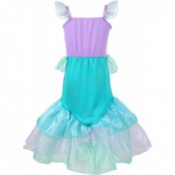 Mermaid Costume for Girls Princess Dress Up with Crown and Jewelry $40.38 Kids' Costumes