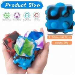 4Pcs Pop Stress Ball Fidget Toy 3D Dice Push Bubble Pop Ball It Fidget Toy Squeeze Ball Stress Relief Hand Toys BPA Free Food...