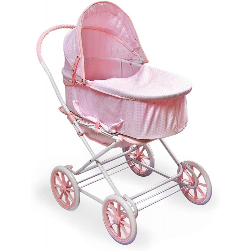 3-in-1 Doll Pram Carrier and Stroller (fits 18 inch Dolls) Pink Gingham $67.63 Doll Accessories