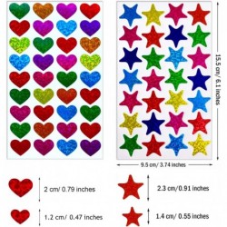 2020 Count Laser Shiny Sparkle Heart and Star Stickers Self Adhesive Foil Star Stickers for Kids Reward Home School DIY and O...