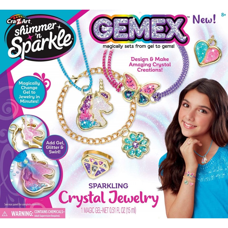 Shimmer ‘n Sparkle Gemex Sparkling Crystal Jewelry Making Kit $27.89 Kids' Drawing & Writing Boards