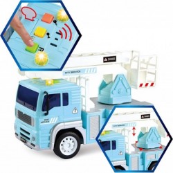 Joyin 4 Pack Friction Powered City Vehicles Including Garbage Truck Fire Engine Truck Boom Lift Truck and Construction Dump T...