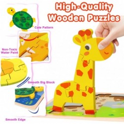 Wooden Puzzles for Toddlers 1-3 Montessori Toys for 1 2 3 Year Old Boys Girls Wooden Puzzles Gifts Toys Toddlers Learning Edu...