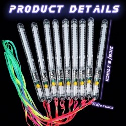 24 Packs Foam Glow Sticks Multicolor LED Glow Sticks Flashing Light Stick 7 Modes LED Party Wand Police LED Flashing Wand for...