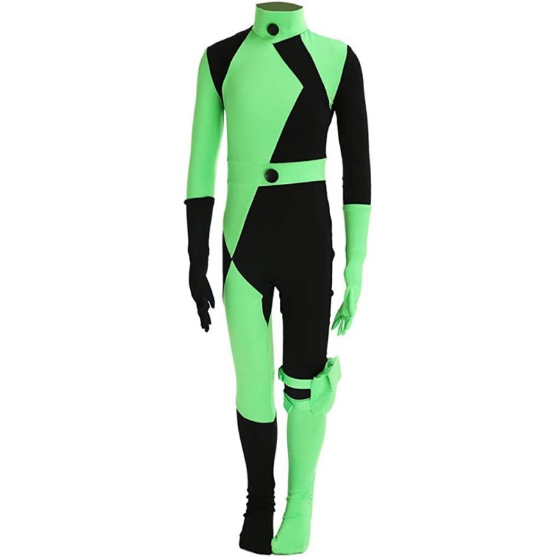 Girl's Shego Super Villain Cosplay Costume Kids Bodysuit Jumpsuit with Gloves $59.18 Kids' Costumes