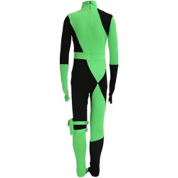 Girl's Shego Super Villain Cosplay Costume Kids Bodysuit Jumpsuit with Gloves $59.18 Kids' Costumes