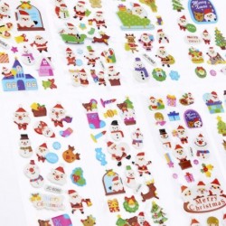 3D Puffy Stickers Variety Pack for Christmas Theme Including Christmas Tree Santa Reindeer Snowman Snowflakes 3D Stickers for...