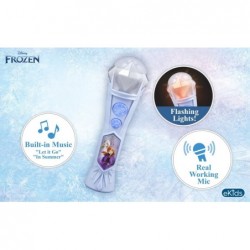 Disney Frozen 2 Karaoke Sing Along Microphone for Kids Built in Music Flashing Lights Pretend Mic Toys for Kids Karaoke Machi...