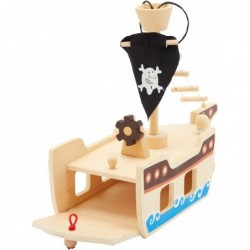 Kids Pirate Ship Toys Wooden Pirates for Boys (Total 11 Pieces) $47.25 Play Figure Playsets