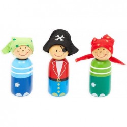 Kids Pirate Ship Toys Wooden Pirates for Boys (Total 11 Pieces) $47.25 Play Figure Playsets