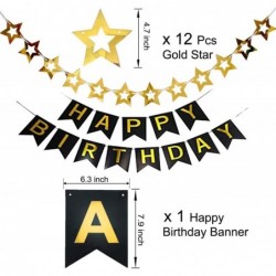 15th Birthday Decorations for Men Boy Women Girl Black and Gold Birthday Decorations for 15th and 51st Happy Birthday Party w...