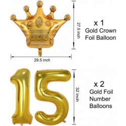 15th Birthday Decorations for Men Boy Women Girl Black and Gold Birthday Decorations for 15th and 51st Happy Birthday Party w...