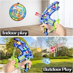 Bow and Dart Board Toy for Kids with Sticky Balls Indoor/Outdoor Archery Toy Set Party Play Game Set Target Shooting Toys Bir...