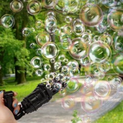 Bubble Guns- Bubble Machine 2022 Cool Toys Gift Mini Bubble Machine 8 Hole Automatic Bubble Maker Kids Outdoors Activity Toy（...