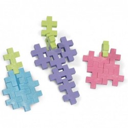 Plus-Plus BIG - 45 Piece - Pastel Color Mix Construction Building Stem | Steam Toy Interlocking Large Puzzle Blocks for Toddl...