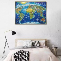 1000 Pieces Wooden Jigsaw Puzzles for Adults and Kids Jigsaw Puzzles - Interesting World Landmarks - Educational Puzzles Gift...