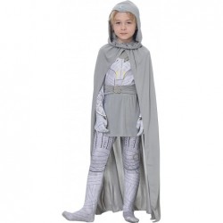 4Pcs Moon Costume Kids Boys Cosplay Outfits Jumpsuit Hooded Cape with Mask Belt for Halloween 2022 $29.13 Kids' Costumes