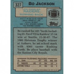 1988 Football 327 Bo Jackson Rookie Card $60.11 Trading Cards & Accessories