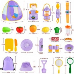 Kids Camping Tent Set Toys 45pcs Pop Up Play Tent with Camping Gear Indoor Outdoor Pretend Play Set for Toddler Boys Girls - ...