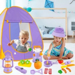 Kids Camping Tent Set Toys 45pcs Pop Up Play Tent with Camping Gear Indoor Outdoor Pretend Play Set for Toddler Boys Girls - ...