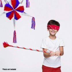 Deluxe 36 Inches Pinata Stick - Single Piece Wooden Pinata Buster with Ribbon and Metallic Finish (Red) $29.59 Piñatas